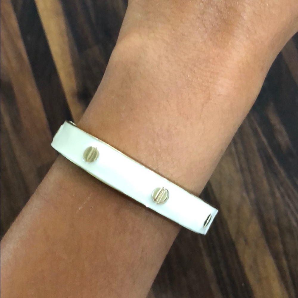 White and gold bangle